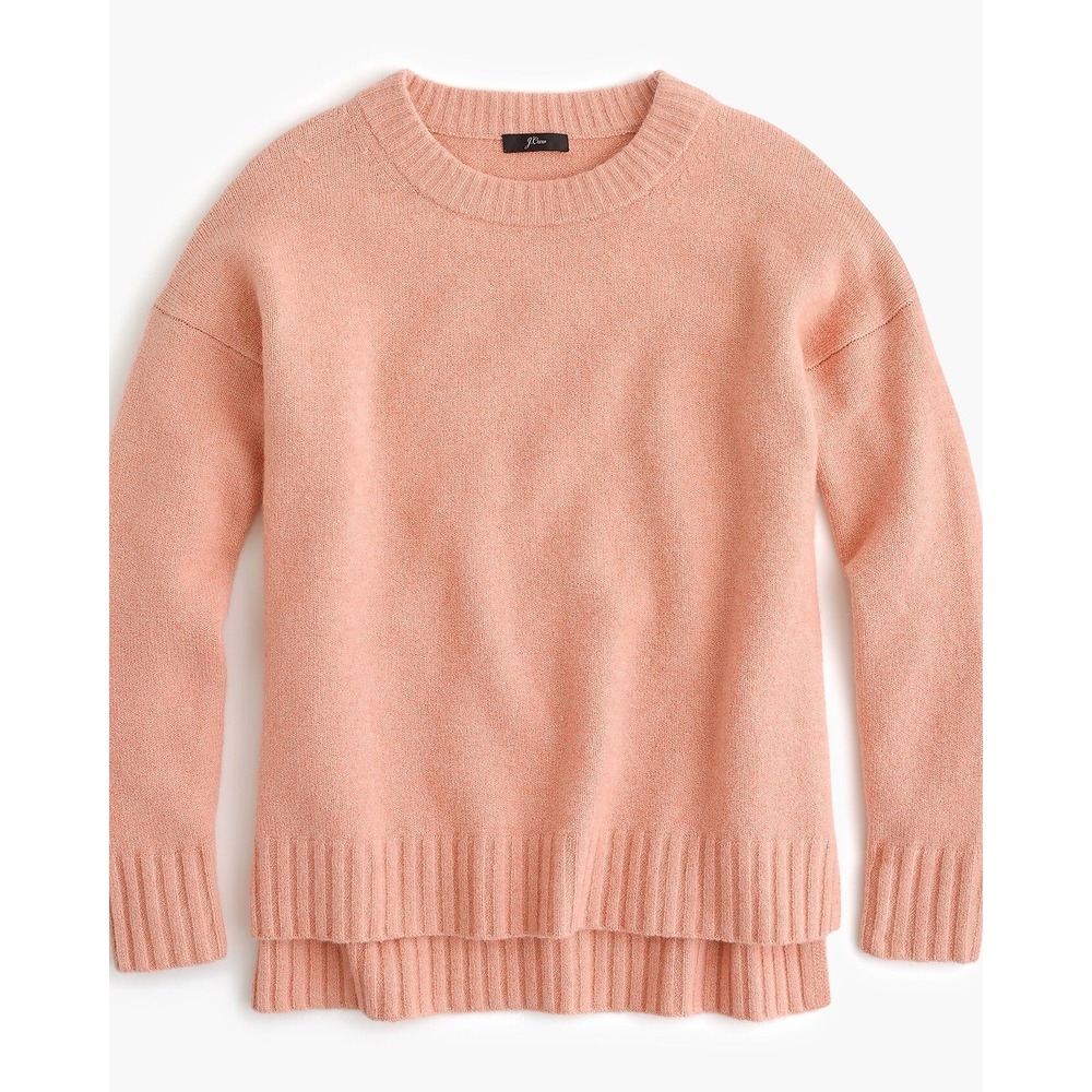 J.Crew Sweater Womens Large Oversized Crewneck Supersoft Heather Seashell Pink